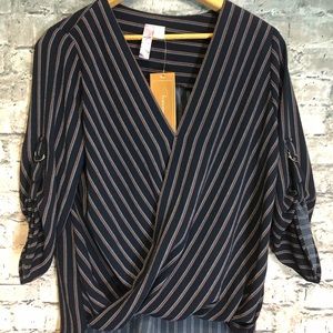 Navy Blouse Small New With Tags